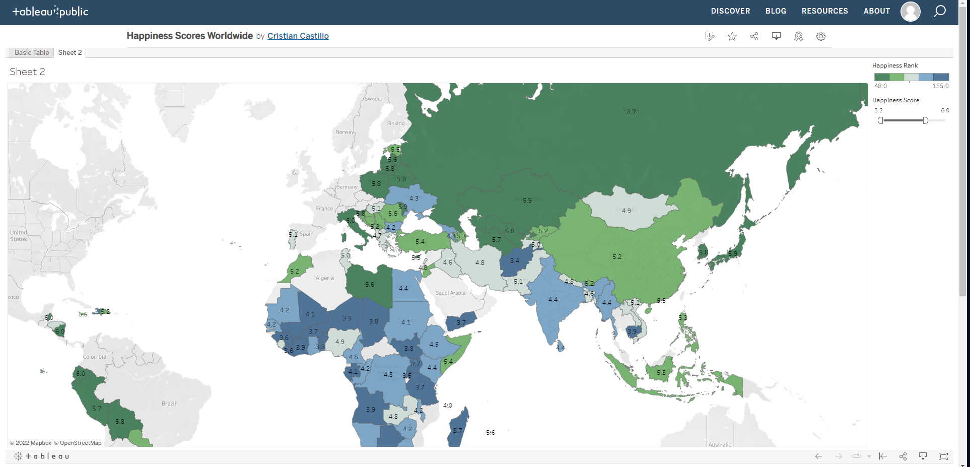 tableau-world happiness